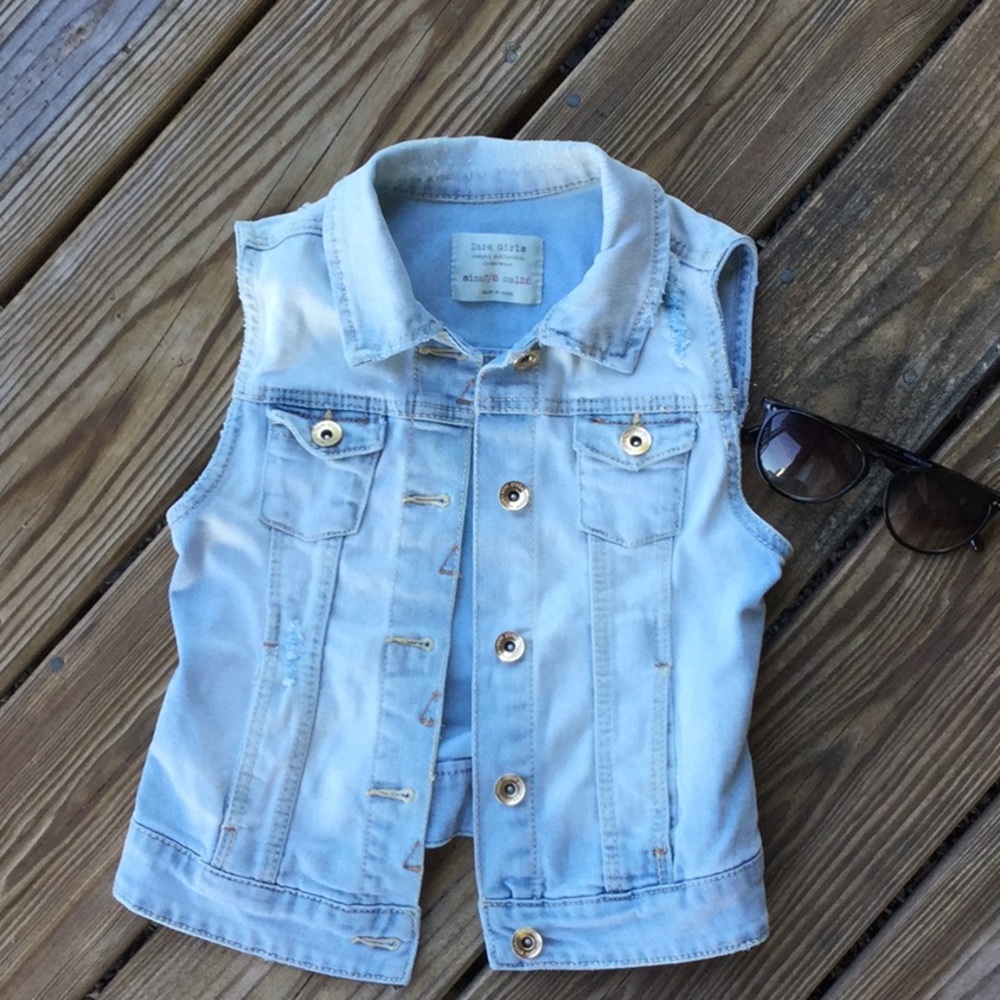 Denim vest for girl 7/8 years old